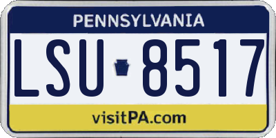 PA license plate LSU8517