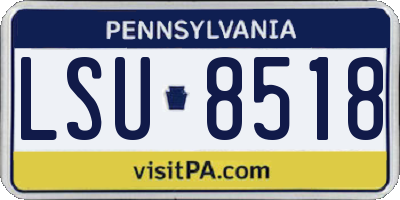PA license plate LSU8518