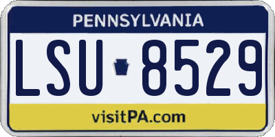 PA license plate LSU8529