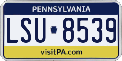 PA license plate LSU8539