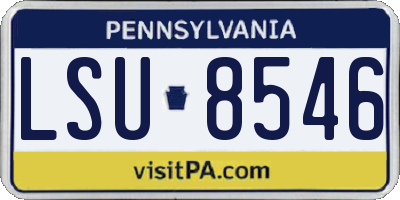 PA license plate LSU8546