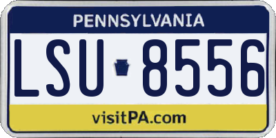 PA license plate LSU8556