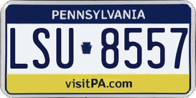 PA license plate LSU8557