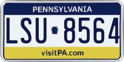 PA license plate LSU8564