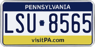 PA license plate LSU8565