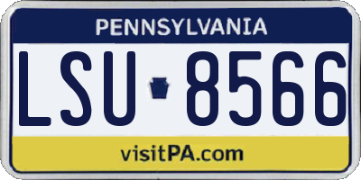 PA license plate LSU8566