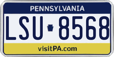 PA license plate LSU8568
