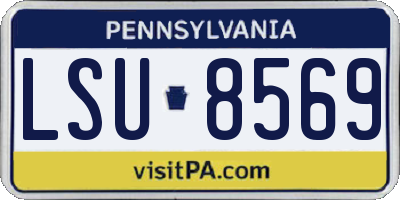 PA license plate LSU8569