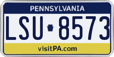 PA license plate LSU8573