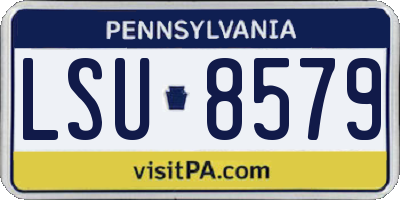 PA license plate LSU8579