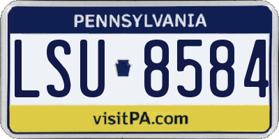 PA license plate LSU8584