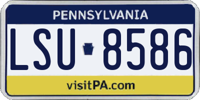 PA license plate LSU8586