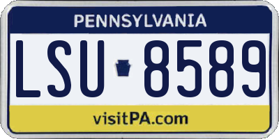 PA license plate LSU8589
