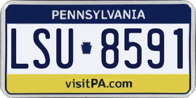 PA license plate LSU8591