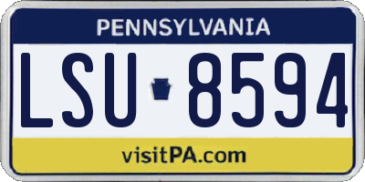 PA license plate LSU8594
