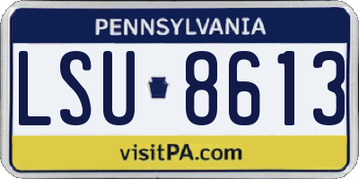 PA license plate LSU8613