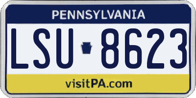 PA license plate LSU8623