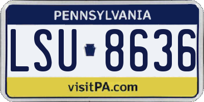 PA license plate LSU8636