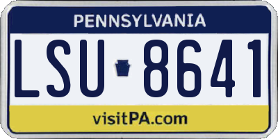 PA license plate LSU8641
