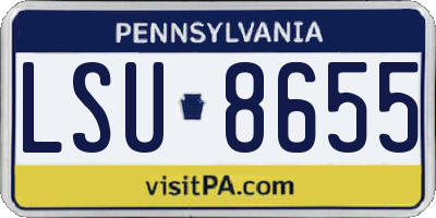 PA license plate LSU8655