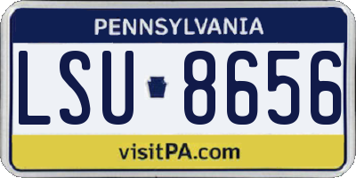 PA license plate LSU8656