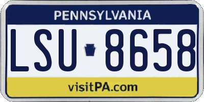 PA license plate LSU8658