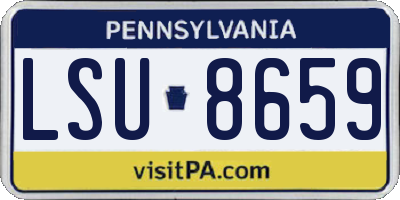 PA license plate LSU8659