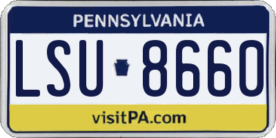 PA license plate LSU8660