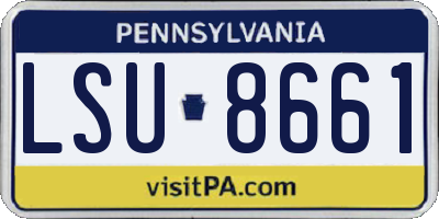 PA license plate LSU8661