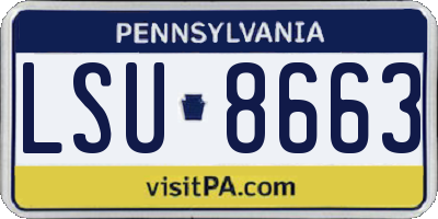 PA license plate LSU8663