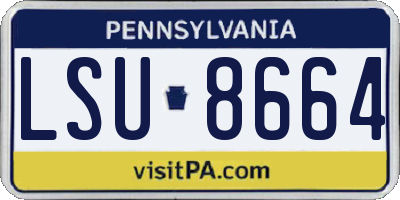 PA license plate LSU8664