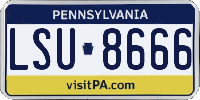 PA license plate LSU8666