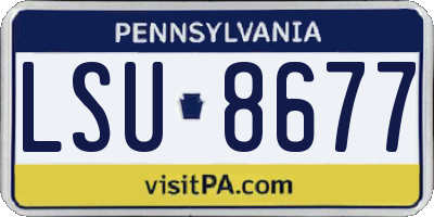 PA license plate LSU8677