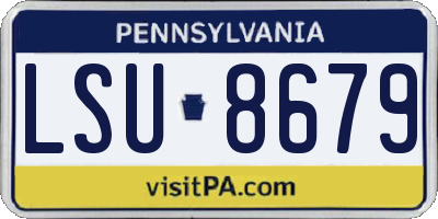 PA license plate LSU8679