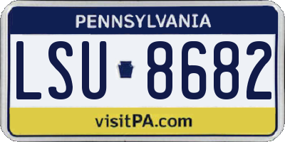 PA license plate LSU8682