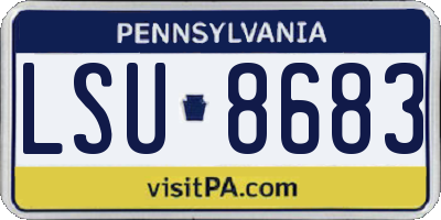 PA license plate LSU8683