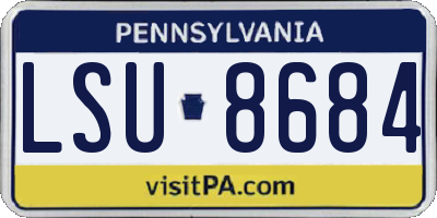 PA license plate LSU8684
