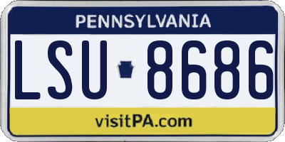 PA license plate LSU8686