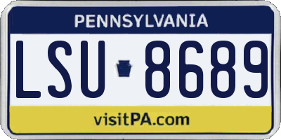 PA license plate LSU8689