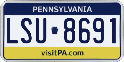 PA license plate LSU8691