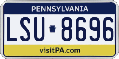 PA license plate LSU8696