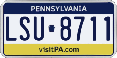 PA license plate LSU8711