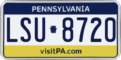 PA license plate LSU8720