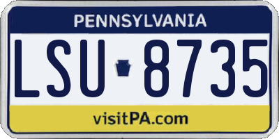 PA license plate LSU8735