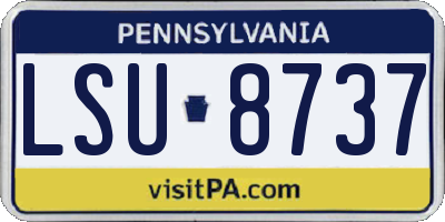 PA license plate LSU8737
