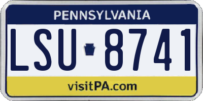 PA license plate LSU8741