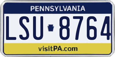 PA license plate LSU8764