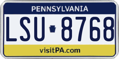 PA license plate LSU8768