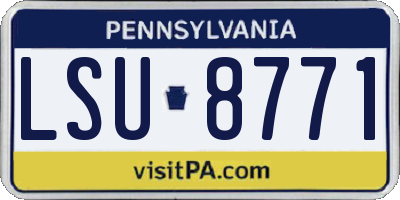 PA license plate LSU8771