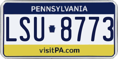 PA license plate LSU8773